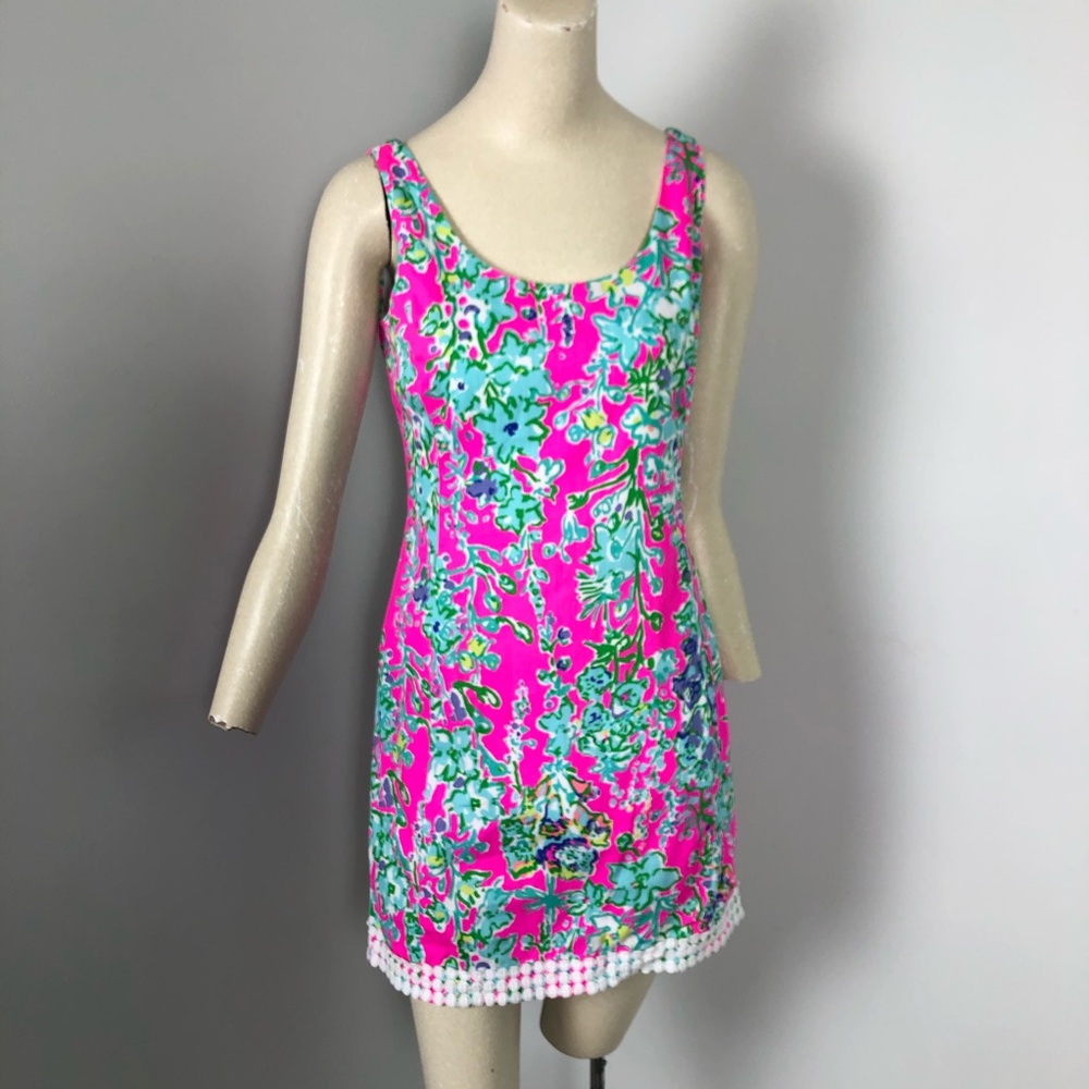 Lilly Pulitzer Pink and Green Mini Dress